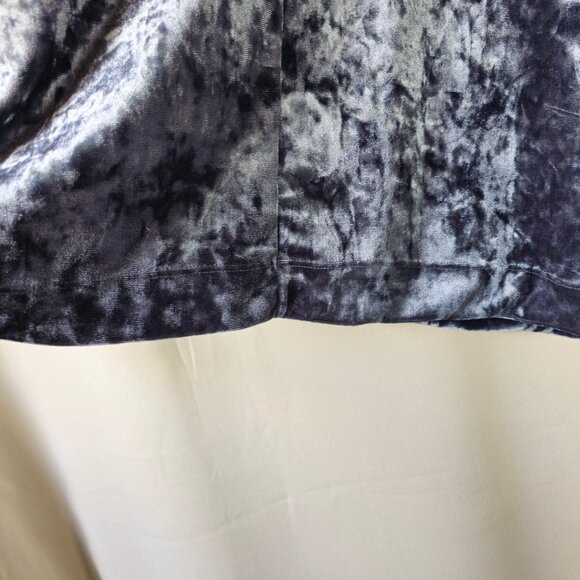 Supplies Crushed Velvet Blue 3/4 Sleeve Top XL - Picture 6 of 9